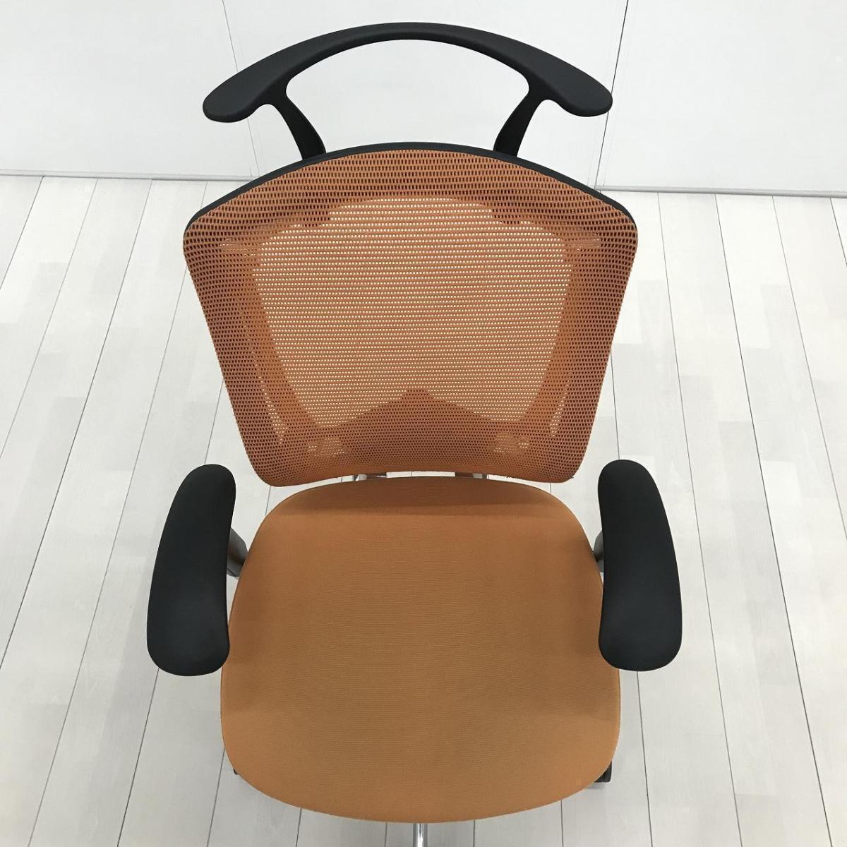 中古】コンテッサチェア CM32AB FBF8 オカムラ/okamura 肘付ハイバック