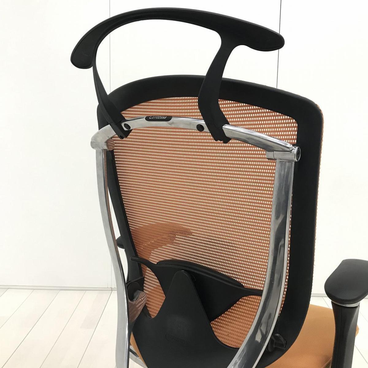中古】コンテッサチェア CM32AB FBF8 オカムラ/okamura 肘付ハイバック
