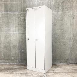 【コンパクトサイズの2人用ロッカー！個人の荷物・貴重品の管理にオススメ！】■イトーキ(ITOKI)製　L型ロッカーシリーズ　2人用更衣ロッカー　縦型ロッカー　W605×D515㎜　■グレー　■シリンダー錠