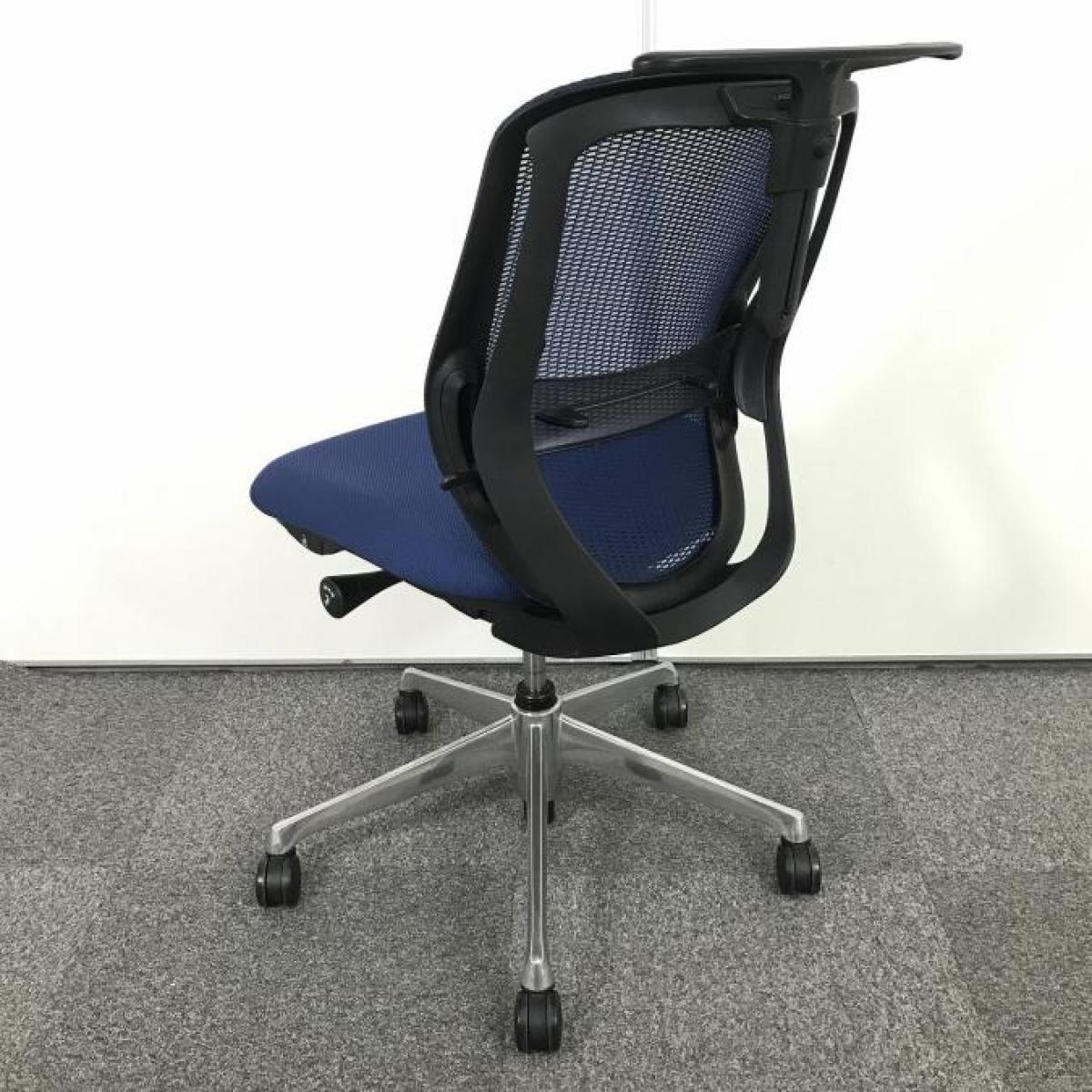 中古】シルフィーメッシュ オカムラ/okamura 肘無ローバックチェア