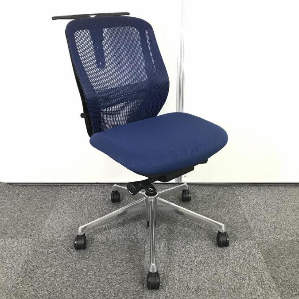 中古】シルフィーメッシュ オカムラ/okamura 肘無ローバックチェア