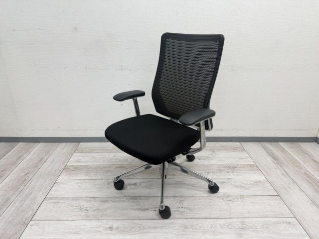 【中古】コーラルチェア CQ45BR FSH1 オカムラ（okamura） 肘付ハイバックチェア