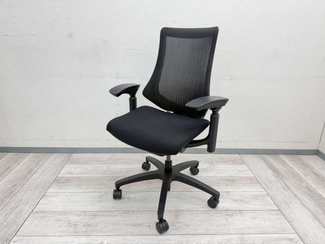 【中古】エフメッシュ KG-170JA1T1T2 イトーキ（ITOKI） 肘無ハイバックチェア