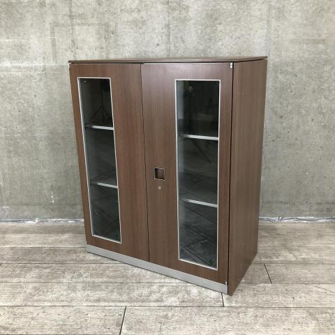 【中古】レクトライン  オカムラ（okamura） ローキャビネット／両開き