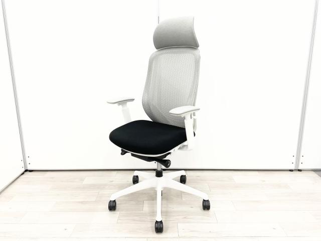 【中古】シルフィーメッシュ C635XW 2831 K146 オカムラ（okamura） 肘付ハイバックチェア