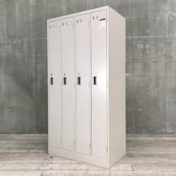 【シンプルでスタンダードな更衣ロッカー！】【移転や増員を検討されている方にオススメ！】■コクヨ（KOKUYO）製　LKシリーズ　４人用更衣ロッカー　W900×D515×H1790ｍｍ　■グレー