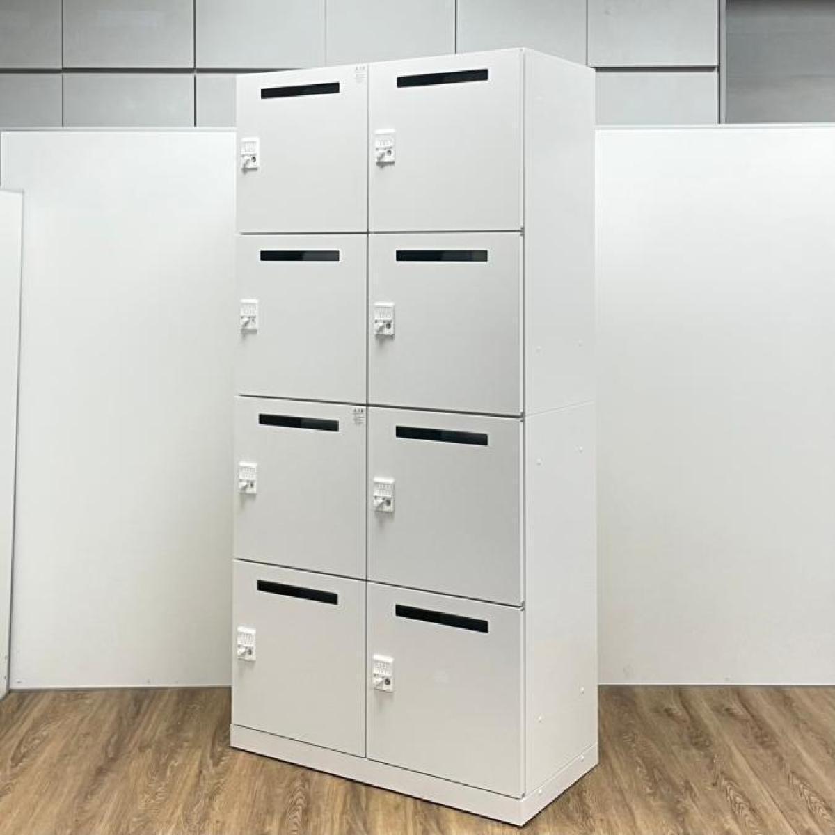 【固定席を持たないモバイルワーカーにもオススメ！人気のメールロッカー！】■イトーキ(ITOKI)製　サフィ(suffi)シリーズ　8人用パーソナルロッカー　W900×D450×H1870mm　■投函口付　■ダイヤル錠　■ホワイト
                        サフィ
                                    中古
            