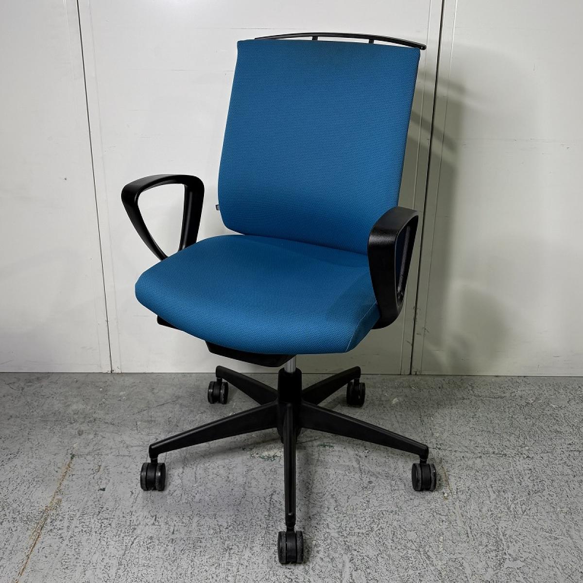 中古】ウィザード4 C06S-12C-BKG4T41 コクヨ/KOKUYO 肘付ローバック