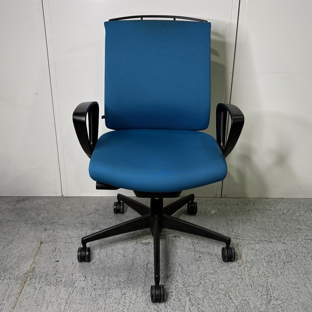 中古】ウィザード4 C06S-12C-BKG4T41 コクヨ/KOKUYO 肘付ローバック