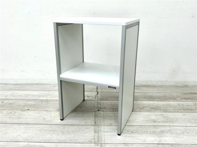 【定価約5万円】【ホワイトカラーのコンパクトな電話台の入荷です!】■オカムラ(okamura)製/4L93シリーズ ■電話台 ■ホワイト