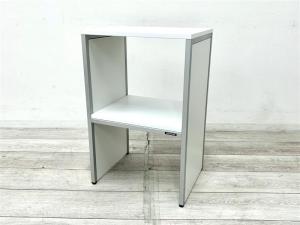 【定価約5万円】【ホワイトカラーのコンパクトな電話台の入荷です!】■オカムラ(okamura)製/4L93シリーズ ■電話台 ■ホワイト