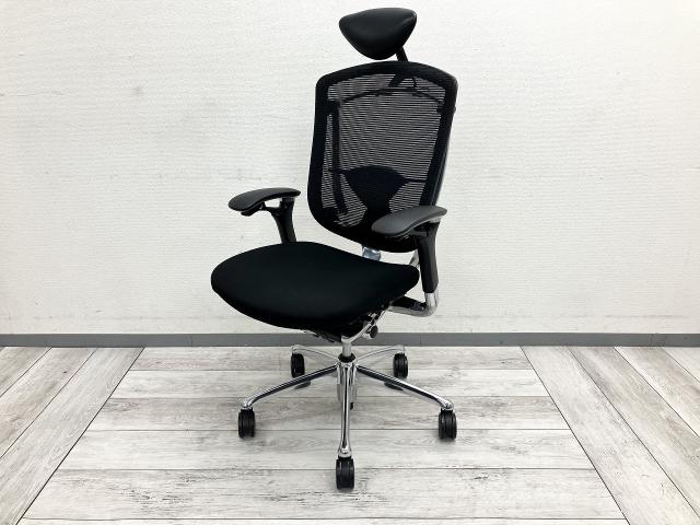 【中古】コンテッサチェア CM52AB　FBF1 オカムラ（okamura） 肘付ハイバックチェア