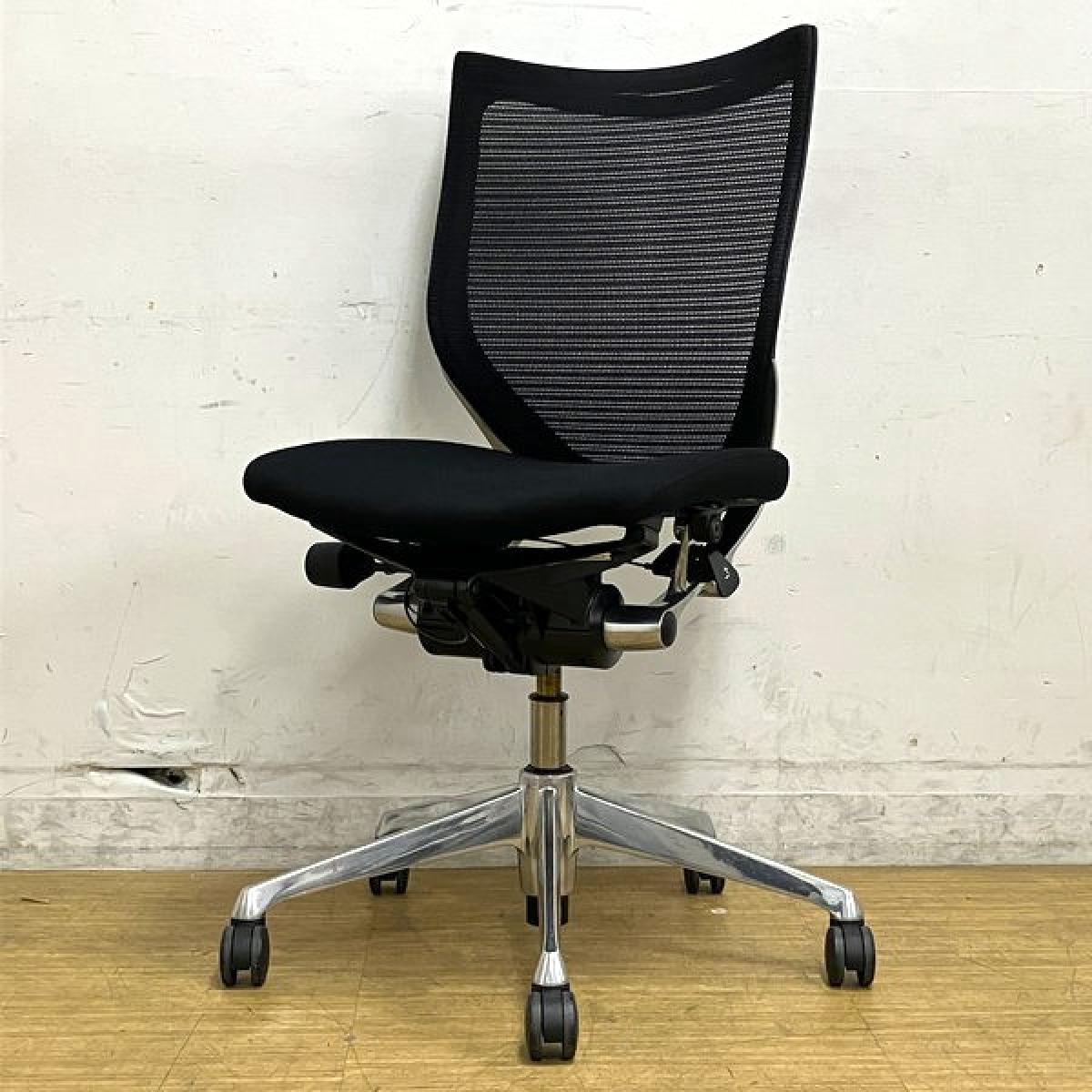 中古】バロンチェア CP43BR FDF1 オカムラ/okamura 肘無ローバック 