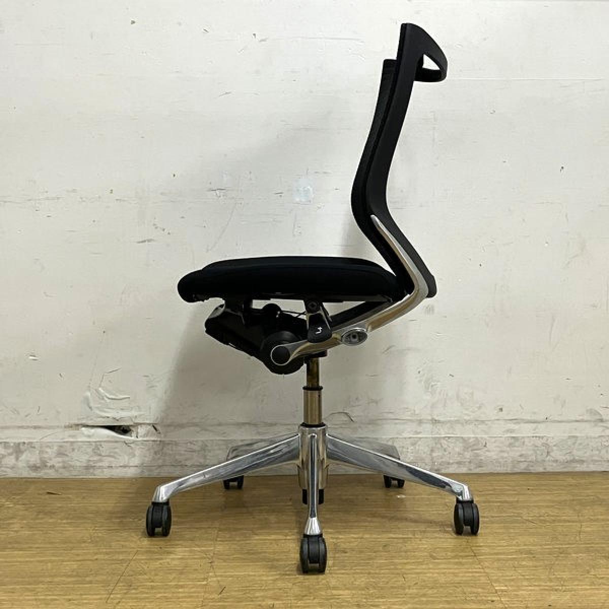 中古】バロンチェア CP43BR FDF1 オカムラ/okamura 肘無ローバック 