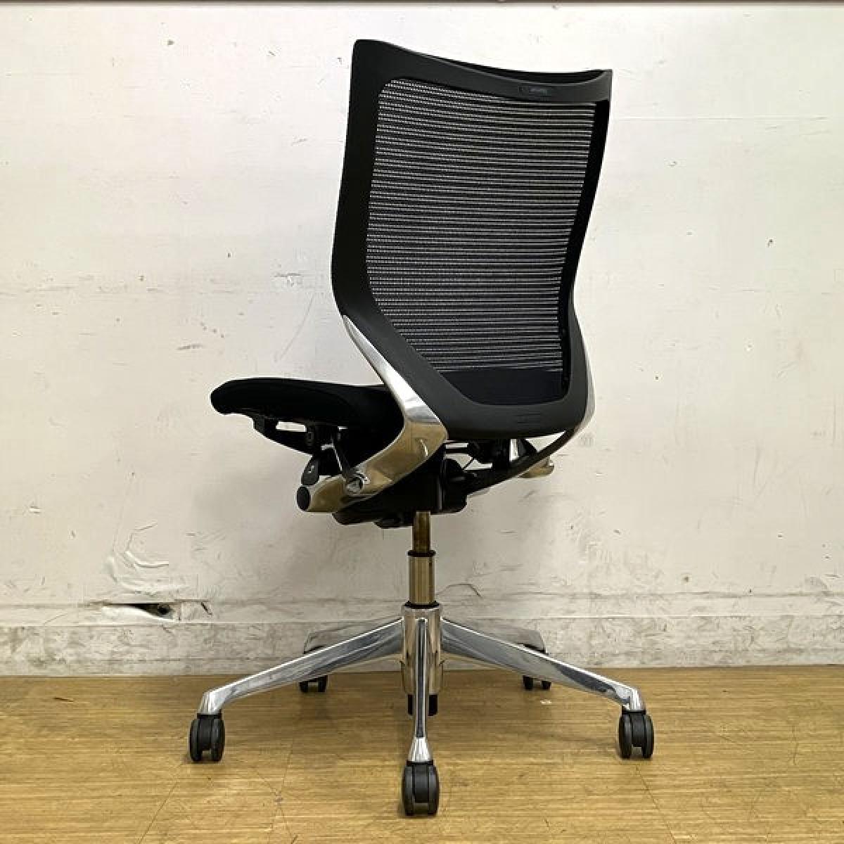 中古】バロンチェア CP43BR FDF1 オカムラ/okamura 肘無ローバック 