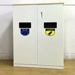 トラッシュユニット　ダストボックス　ウチダ　HS　ホワイト×木目天板