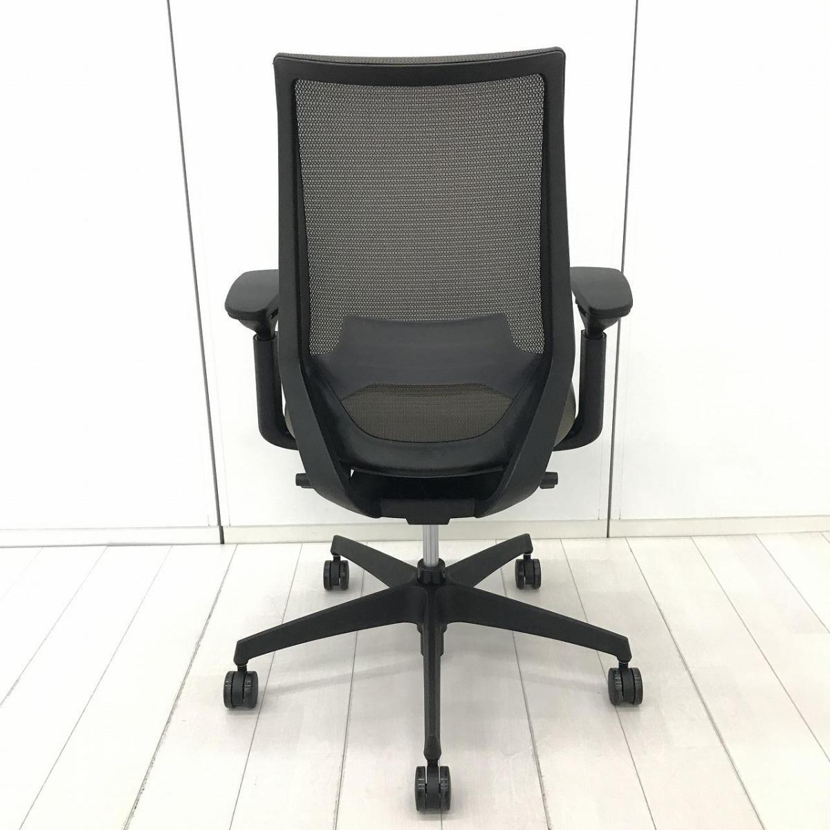 TG350①☆KOKUYO☆デュオラ☆オフィス☆メッシュ☆チェア☆肘付き☆22年 中古】デュオラ メッシュ コクヨ/KOKUYO 肘付ハイバックチェア 593659