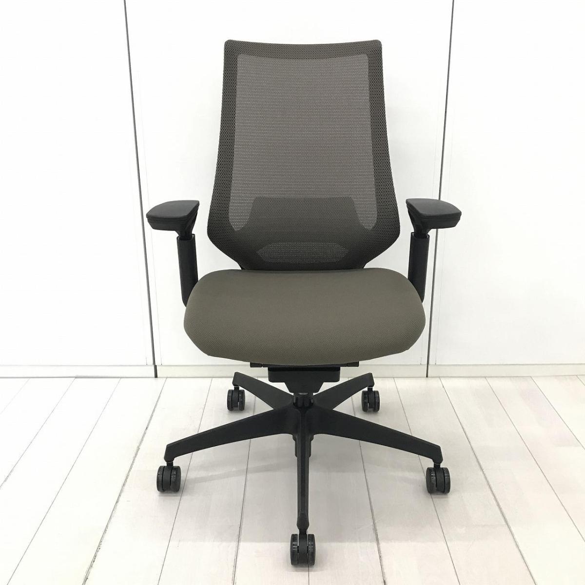 中古】デュオラ メッシュ コクヨ/KOKUYO 肘付ハイバックチェア 593659