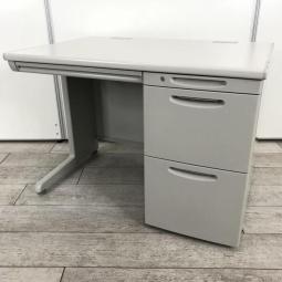 【オカムラの超定番シリーズ！袖一体型で書類をたっぷり収納可能！】■オカムラ(okamura)製 　SD-Vシリーズ　片袖机　■W1000mm×D700×H700mm　■シリンダー錠　■ライトグレー　【弊社使用欄：A01078206】