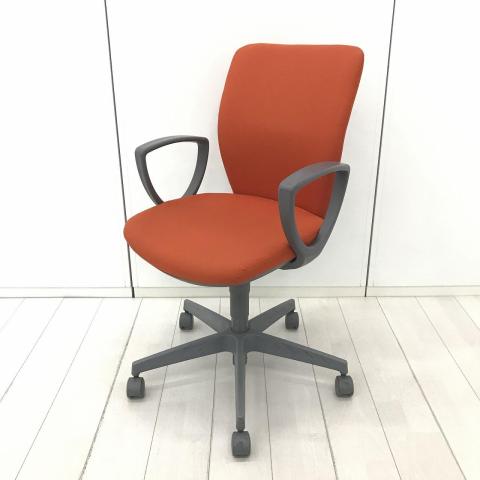 【中古】チェロチェア CRS-G270F4HS08N コクヨ（KOKUYO） 肘付ローバックチェア