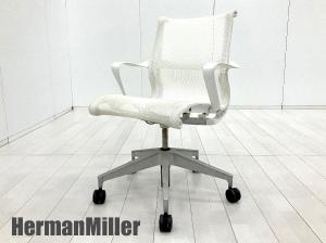 HermanMiller/ハーマンミラー　Setu / セトゥ アームチェア　ホワイト　ウレタンキャスター