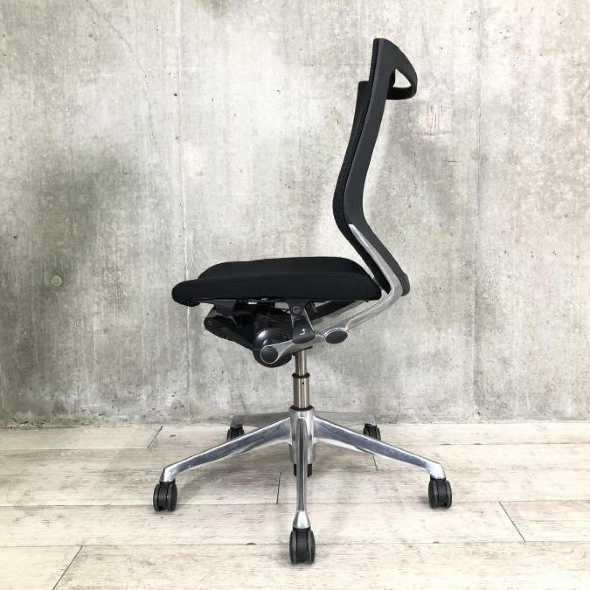 中古】バロンチェア オカムラ/okamura 肘無ローバックチェア 593907