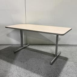 【在庫セール品：1台限定】【T6】■イトーキ（ITOKI））製　角テーブル　ミーティングテーブル　T字脚　■木目ナチュラル【使い勝手の良い横幅1500㎜タイプ！2～4人での会議におすすめ！】