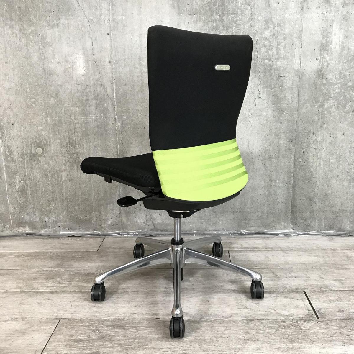 中古】フィーゴチェア CJ33BR FAM6 オカムラ/okamura 肘無ミドルバック