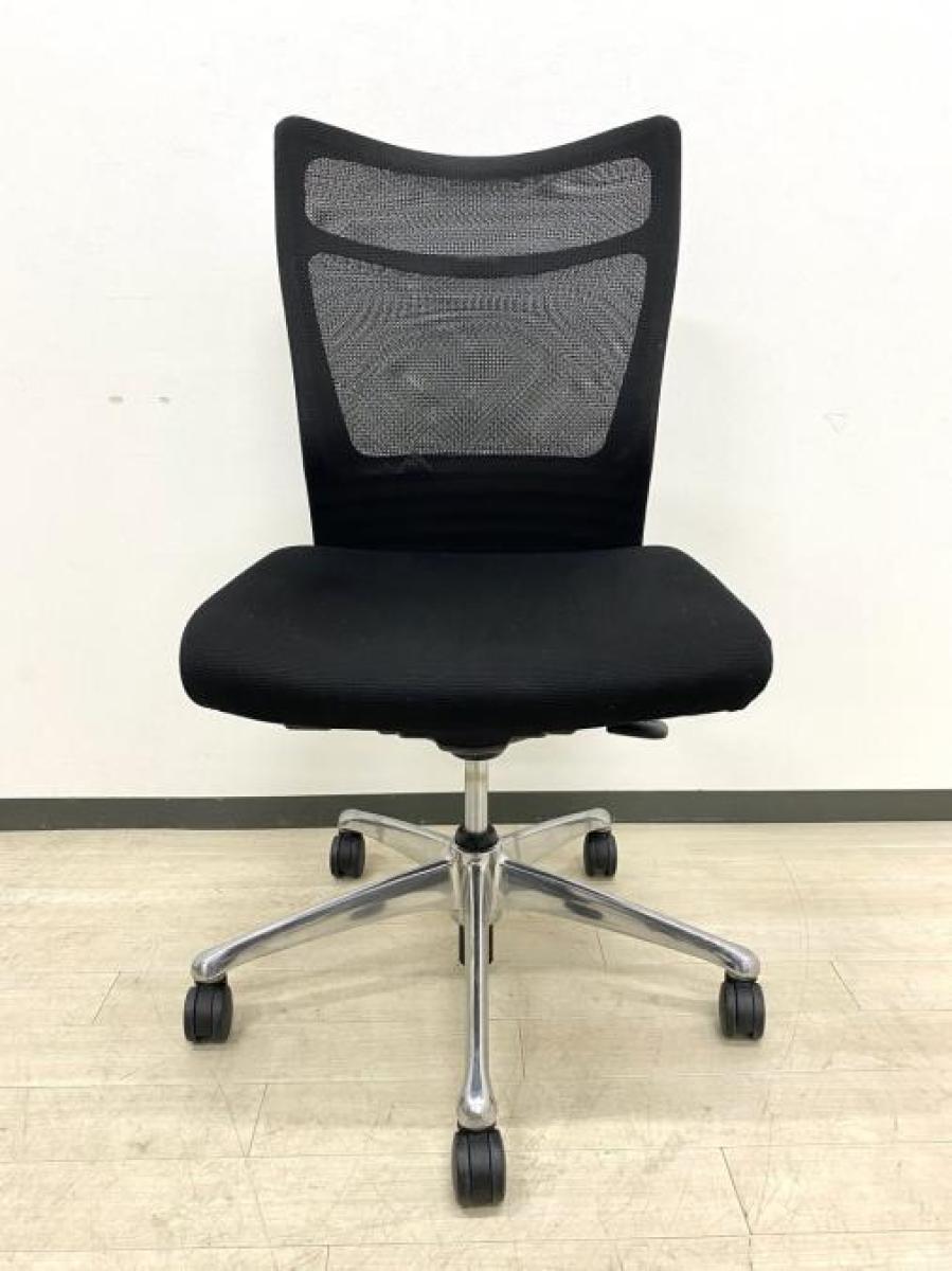 中古】フィーゴメッシュチェア オカムラ/okamura 肘無ハイバックチェア 
