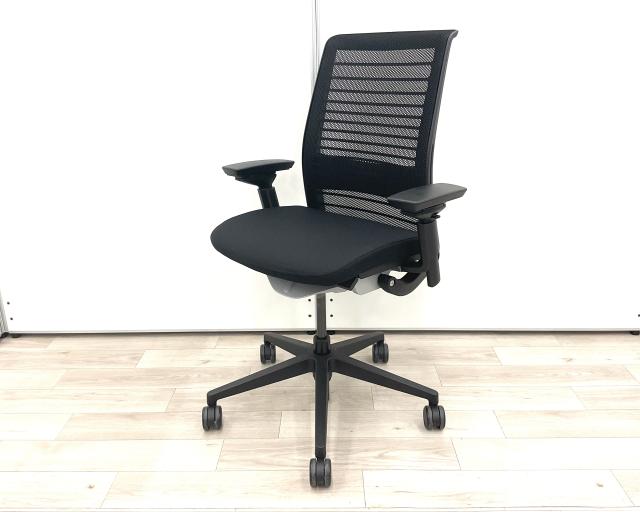 【中古】シンクチェア（新モデル） 465A300 Steelcase（スチールケース） 肘付ハイバックチェア