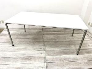 【定価約10万円】【シンプルかつ大人気なホワイトカラーのミーティングテーブル】■イトーキ/ミーティングテーブル　■DCシリーズ　■ホワイト　■4本脚