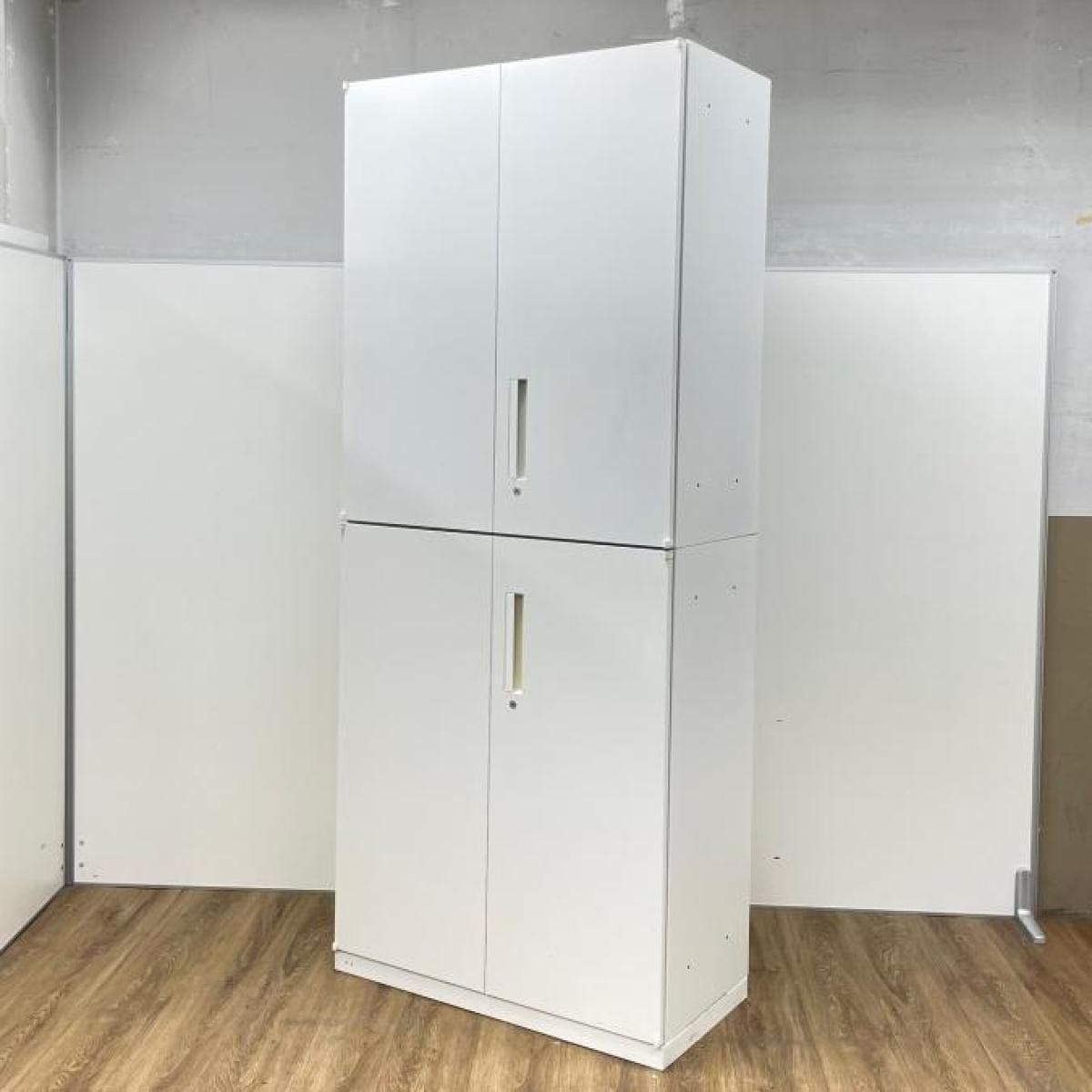★【T6】【商品入替のため、残り2台限り】ウチダ製　ハイパーストレージ(HS)　ホワイト　W900xD450xH2150サイズ　シリンダー錠　搬入時は上下別の2個口での納品となるためエレベーター搬入も安心！　これ1台で書類整理の問題が解決！　上下で6段分の大容量収納！　上下書庫セット(両開き+両開き)！！【管理番号：上A01051862/下A01051863】
                        HSシリーズ
                                    中古
            