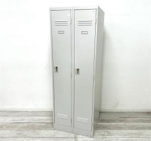 【定価約7万円】【コンパクトサイズの2人用ロッカー!個人の荷物・貴重品の管理にオススメ!】■イトーキ(ITOKI)製 J型ロッカーシリーズ ■2人用更衣ロッカー 縦型ロッカー ■グレー ■シリンダー錠