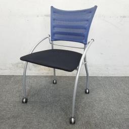 【在庫入替の為、２脚限定の為、お安く！】【ロット入荷】｜ミーティングチェア｜ネスティング｜ブルー｜イトーキ　プリエ2　ブルー　オフィスバスターズ　梅田本店 【T6】