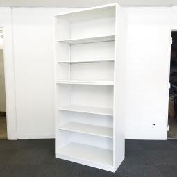 【カギ作成可能！】【これ1台で書類整理の問題が解決！上下で6段分の大容量収納！】■ウチダ（UCHIDA）製　ハイパーストレージ（HS）シリーズ　書庫セット（オープン+オープン）　■ホワイト　【搬入時は上下別の2個口での納品となるためエレベーター搬入も安心！】※オープン書庫は扉外し商品のため扉跡がございます。