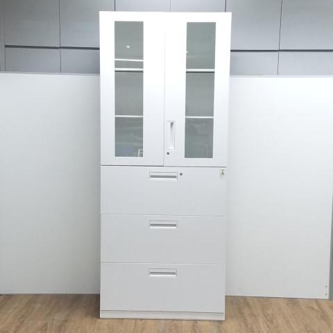 【中古】エディア  コクヨ（KOKUYO） ハイキャビネット／両開き＋3段ラテラル