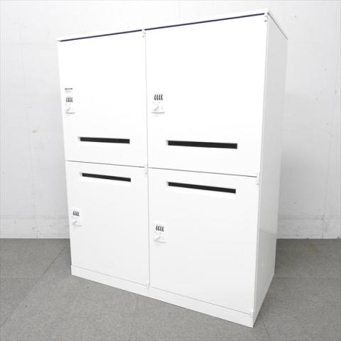 【中古】レクトラインロッカー  オカムラ（okamura） 4人用パーソナルロッカー