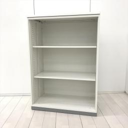 【在庫入れ替え】【見える化にフォーカスしたオープン書庫！大容量でスッキリ整理！よく使うファイルやカタログ収納におすすめ！】■イナバ（INABA）製　オープン書庫　ローキャビネット　下置き用　H1275mm　■ホワイト【T6】
