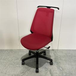 【外部倉庫在庫品！】理想的な作業姿勢をキープ！通気性も良い背もたれメッシュ！足回りコンパクトで座り心地も〇！
■イトーキ/ノナ（nona）/ラズベリーレッド× ブラックシェル　コートハンガー付【AO】【TOGS】