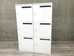【フリーアドレスの相棒！ダイヤル錠タイプの6人用メールロッカー！】■コクヨ(KOKUYO)製　エディア(EDIA)シリーズ　6人用ロッカー　パーソナルロッカー　H1200㎜　■投函口付　■ダイヤル錠　■ホワイト【2606】【A01072127】