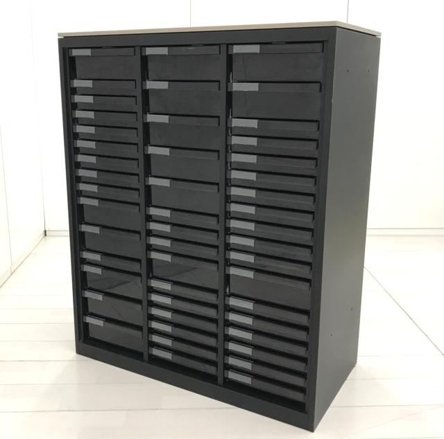 【中古】レクトライン 4B03AC-ZA25 オカムラ（okamura） ローキャビネット／クリスタルトレー