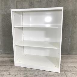 【オフィスの書類をスッキリ整理! 扉の無いタイプなので資料探しがラクラク!】■オカムラ(okamura)製 レクトライン(Rectline)シリーズ オープン書庫 ローキャビネット ■ホワイト