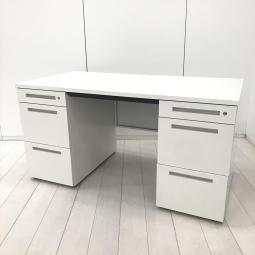 【在庫入替セール品！（本在庫限定価格）】【管理席・上長席の定番！　収納量抜群の両側袖付きデスク！変わらず人気のデスクシリーズ！】 ■イトーキ（ITOKI）CZRシリーズ　両袖机 ３段引き出し　中央部引き出し付き　 ラッチ付き　■シリンダー錠　■ホワイト【弊社使用欄：A01060900】【HU】