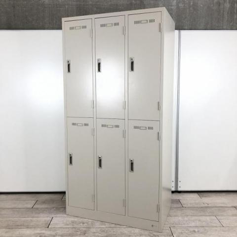【カギ作成可能!】【省スペースに6名分の収納可能!常に人気の高い更衣用ロッカー!】■生興製 SLKシリーズ 6人用ロッカー 更衣ロッカー 3列×2段 ■シリンダー錠 ■ニューグレー 【移転や増員を検討されている方にオススメ!】