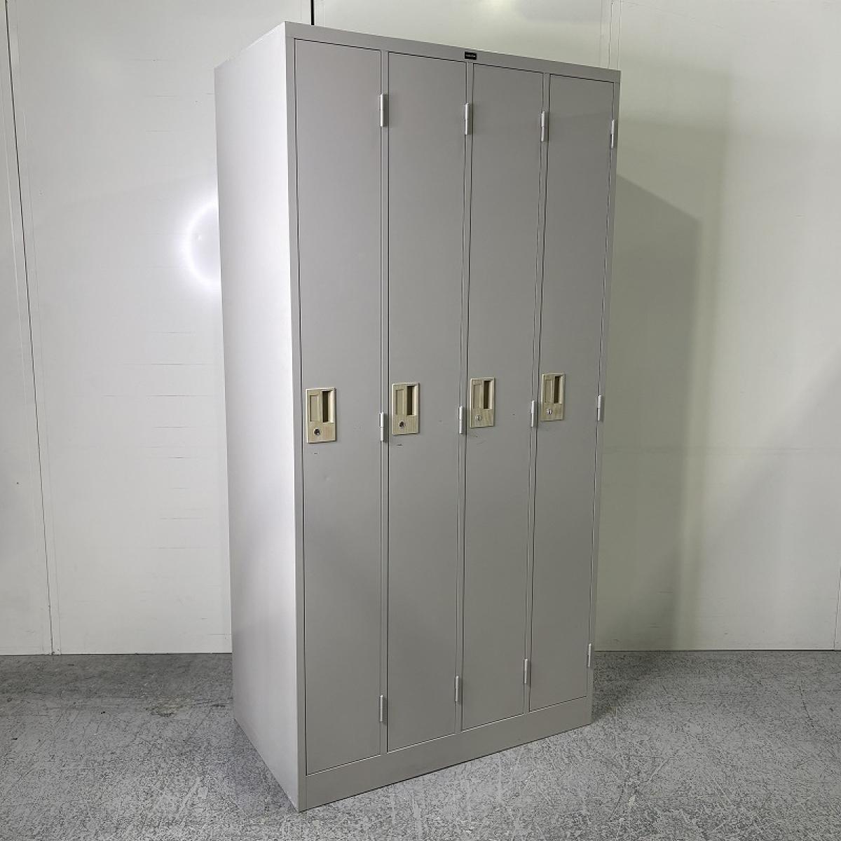 ウチダ　３人用ロッカー『良品中古、塗装補修あり』複数入荷！【リサイクルショップサルフ】 中古】システム ウチダ/UCHIDA 4人用更衣ロッカー 595157 - 中古