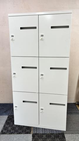 【中古】レクトラインロッカー  オカムラ（okamura） 6人用パーソナルロッカー