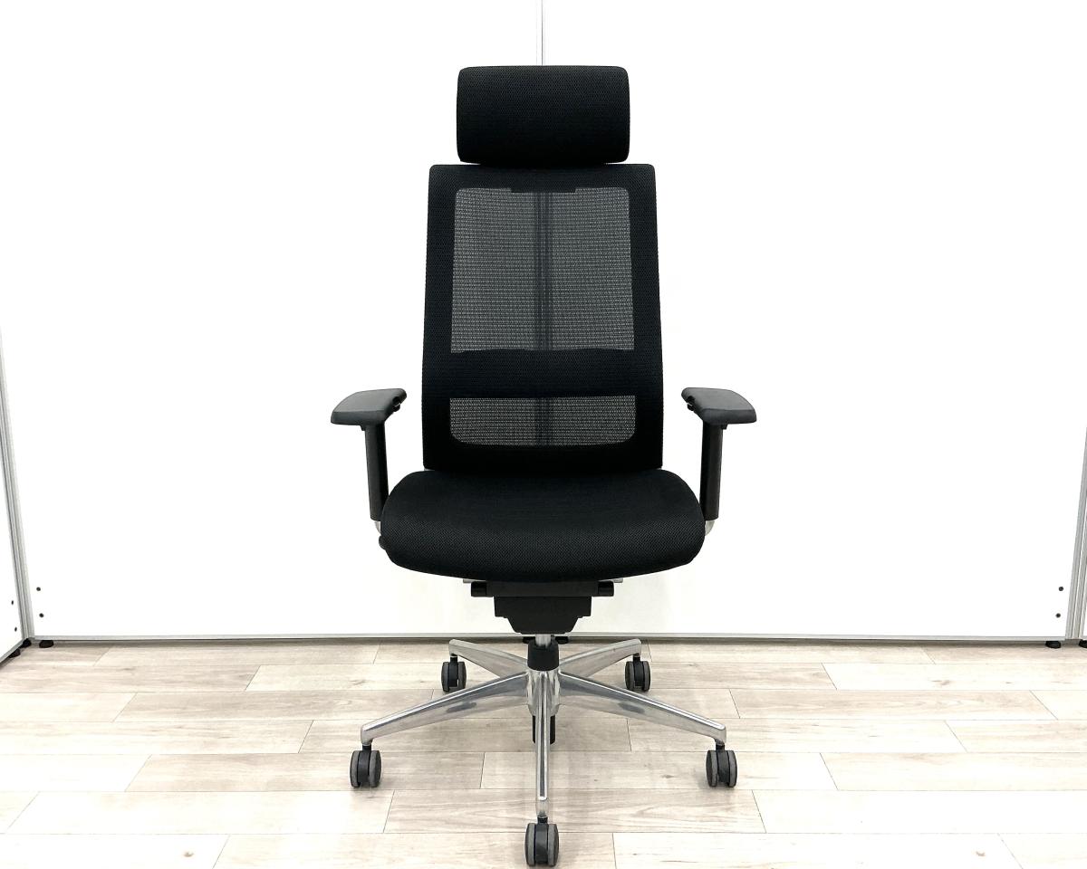 中古】エアフォート コクヨ/KOKUYO 肘付ハイバックチェア 595415 