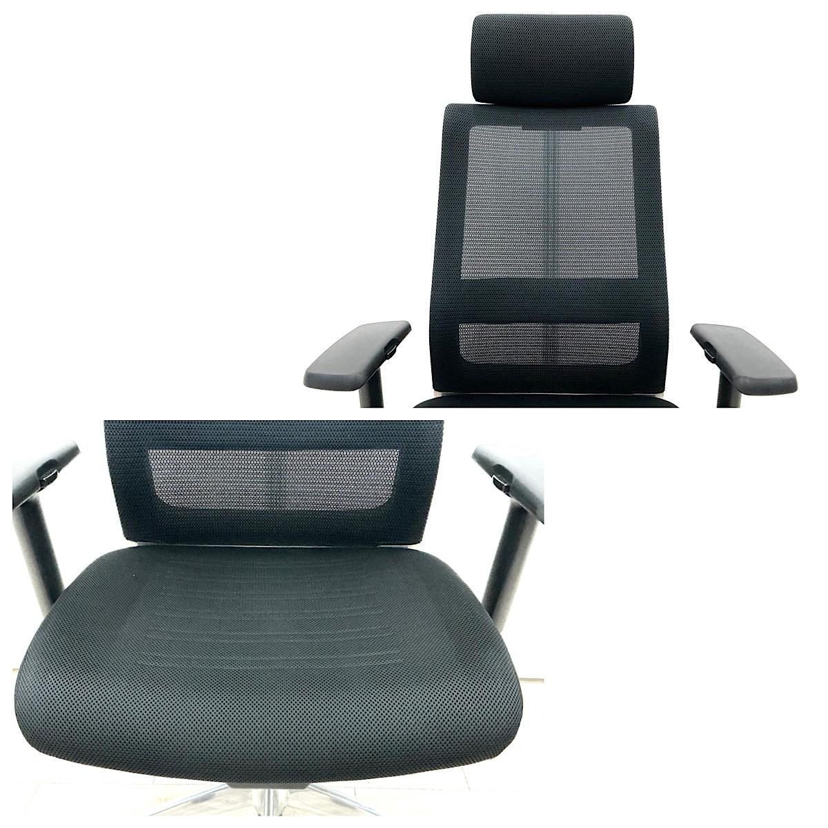 中古】エアフォート コクヨ/KOKUYO 肘付ハイバックチェア 595415 