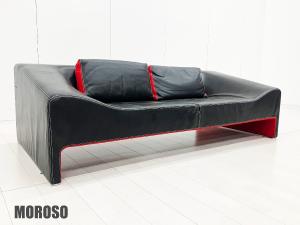 MOROSO/モローゾ　MALMO / マルモ 二人掛けソファ　ブラックレザー　パトリシア・ウルキオラ