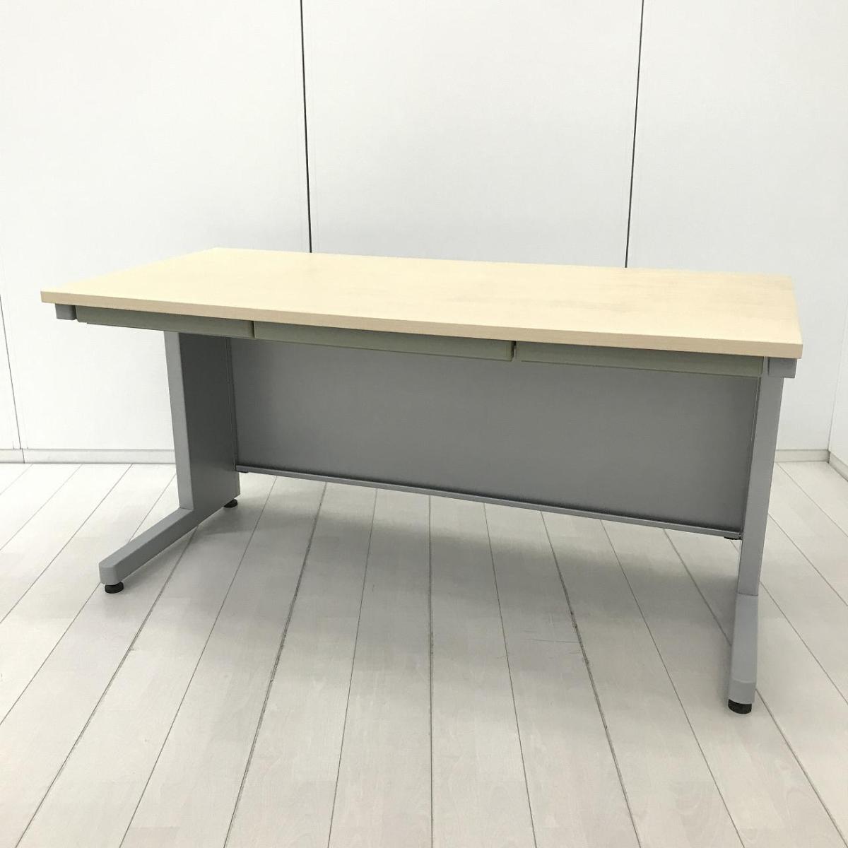 【スペースを有効活用！W1000㎜タイプのコンパクト事務机！】■コクヨ(KOKUYO)製　アイエス(is)シリーズ　平机　W1000㎜　■引き出し無し　■ホワイト　※奥行600タイプ
                        iSシリーズ
                                    中古
            